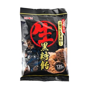 日本RIBON理本 生黑糖 冲绳黑糖硬糖 135g【慢火熬制 焦香浓郁】