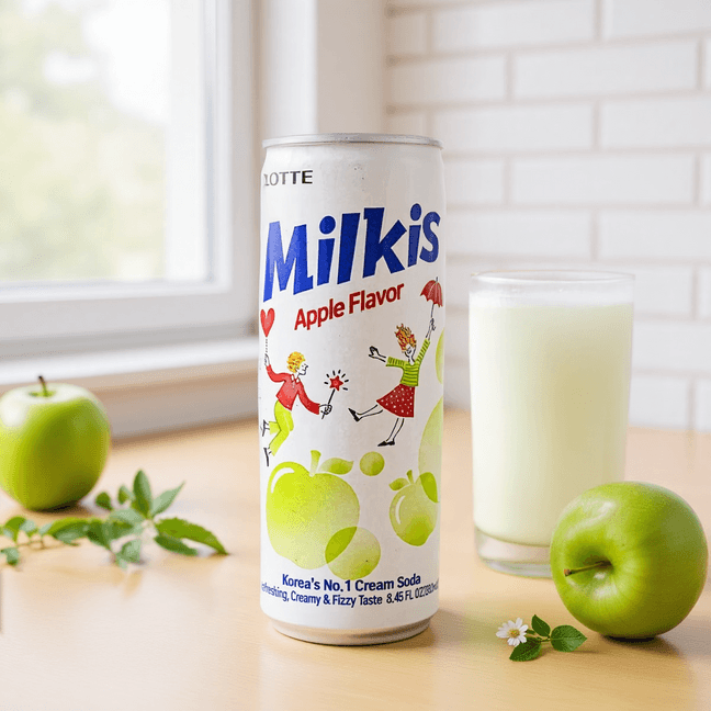 Milkis Apple Soda - Carbonated Apple-Flavored Drink, 8.45fl oz