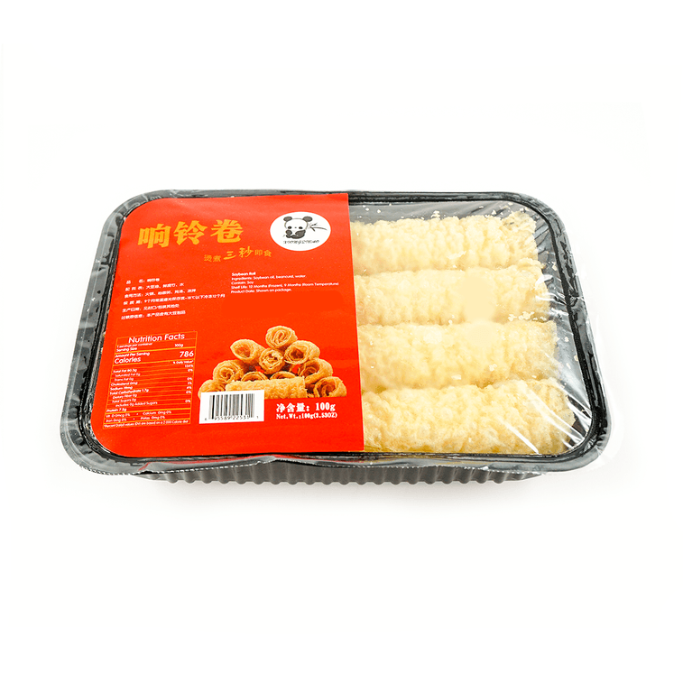 Panda 響鈴卷 炸腐竹豆皮捲 原味 100g【火鍋必備 3秒鈴捲】 7