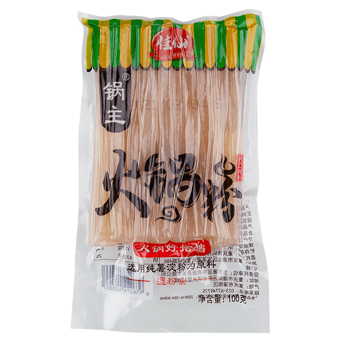 【中国直邮】佳仙锅主火锅粉川粉手工湿粉条火锅搭档火锅食材伴侣 100g*1袋 