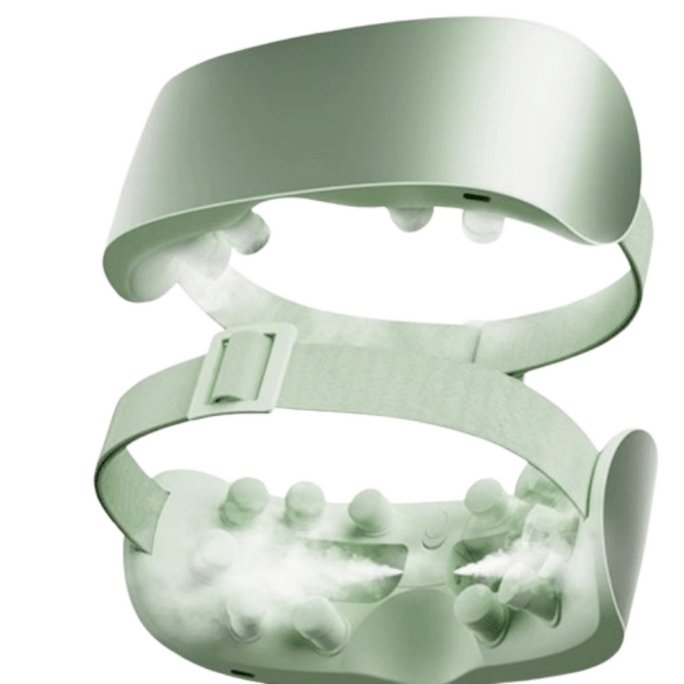 Massage device to relieve eye fatigue hot compress nebuliser stone green 1 piece