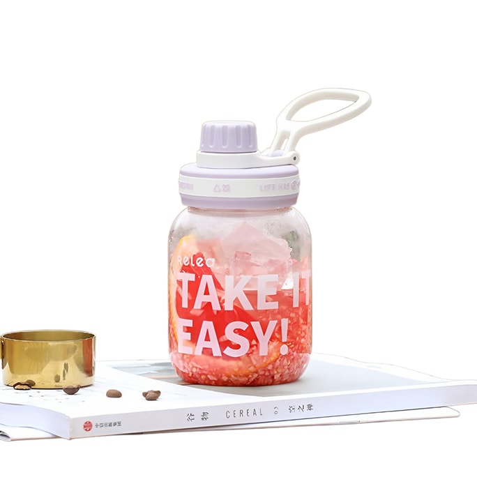 Large Capacity Glass Cup High Colour Net Red Pot Belly Kettle Tea Cup Taro Purple 500ml