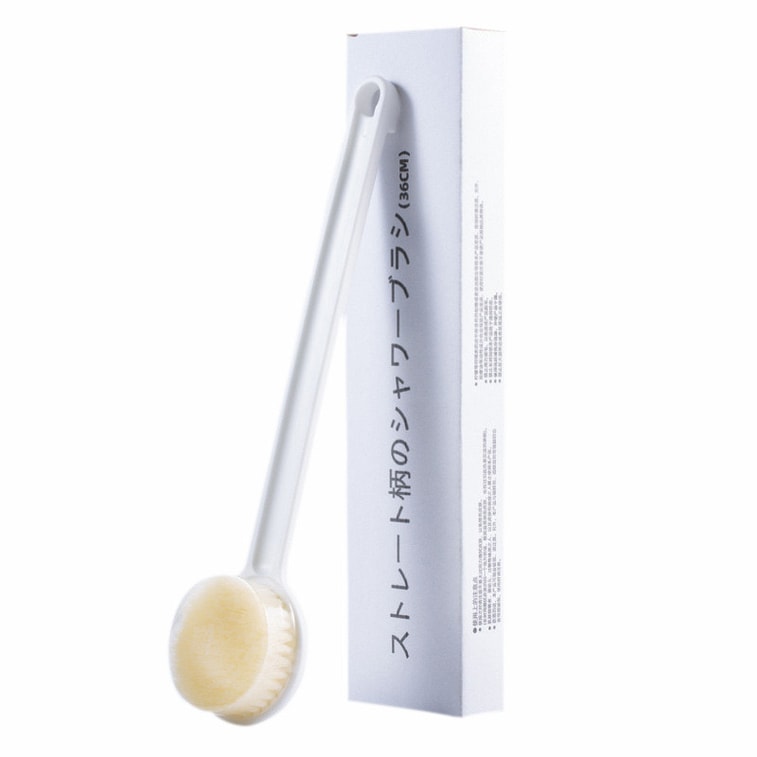 최고급 Commi 롱핸들 바디워시 브러시 (남녀 공용), 등 세척 브러시, 마사지 바디워시 브러시, 편안한 바디워시 브러시, 딥 클렌징 등 각질 제거 브러시, 긴 손잡이, 화이트 3