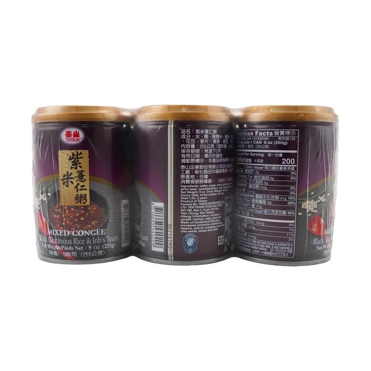 【超值分享裝】台灣泰山 紫米薏仁粥 255g*6 3