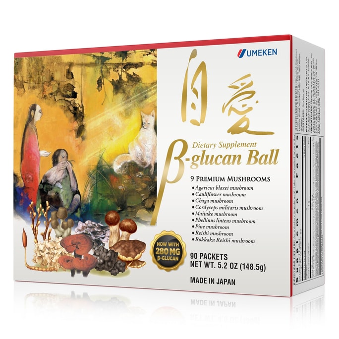 【Made in 】 Beta (β)-Glucan 90 packets / Immune Support/ Anti-inflammation/ Premium Mushrooms/ Allergy Relief