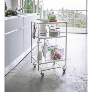 Rolling Utility Cart (32 H) - Steel White