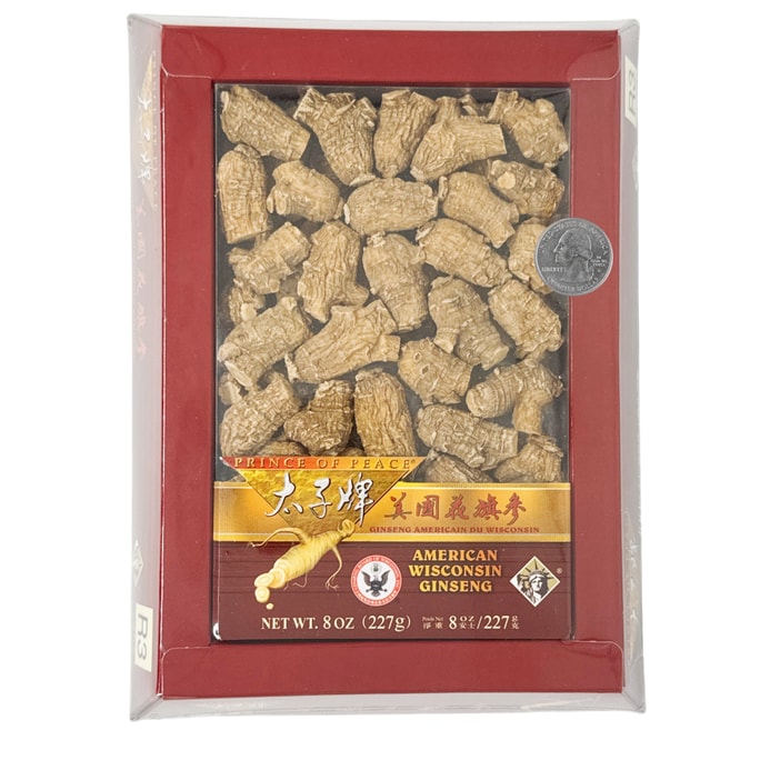 美国 太子牌 威斯康星州 花旗参 盒装  官方认证 美国销量冠军 8oz 227g 【早秋滋补】【中秋佳礼】