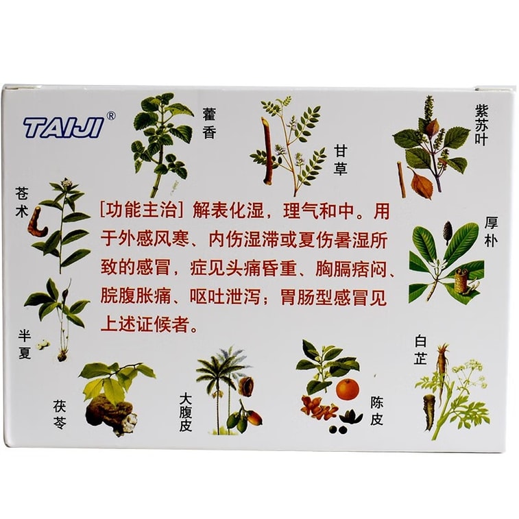 - Huo Xiang Zheng Qi Ye - Gastrointestinal Support  (Not contains alcohol) 10ml X 10vials 5