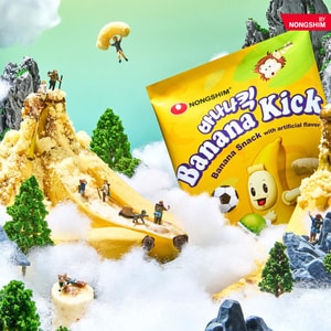 【TWICE Favorites】Banana Kick Corn Puffs Snack Family Pack, 6.35 oz