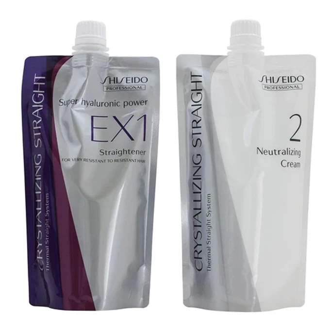 Shiseido Crystallizing Hair Straightener EX1 + Neutralizing Emulsion 2 (For Very Resistant To Resistant Hair)