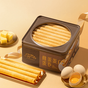 香港美心 鸡蛋蛋白蛋卷礼盒 32条装 448g【春节年货必买】