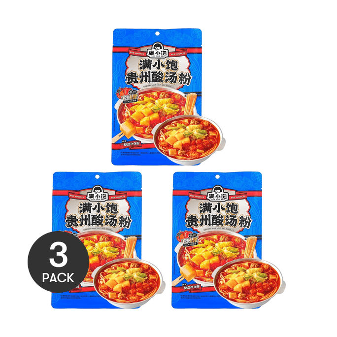 Guizhou Sour Soup Rice Noodles, 13.09 oz*3【Value Pack】