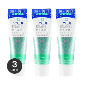Enamel Pearl White Citrus Mint Toothpaste 130g *3【Value Pack】