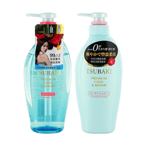 TSUBAKI Blue Camellia 2-Piece Set: Cooling Shampoo & Conditioner 15.22fl oz*2