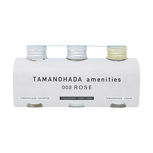 日本TAMANOHADA玉之肌 003玫瑰香氛洗护套装 80ml*3 【洗发水+护发素+沐浴露】【旅行便携】