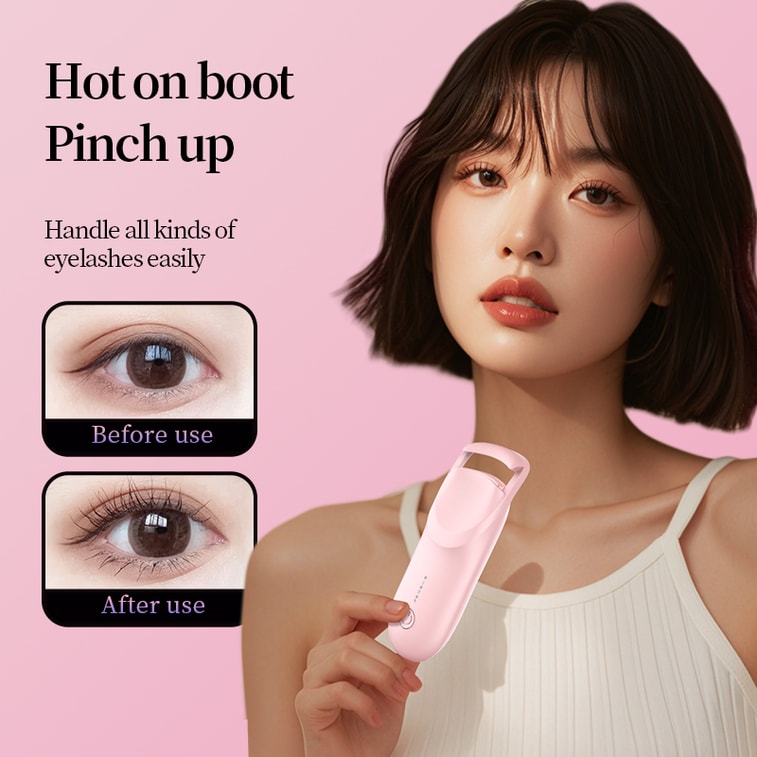Eyecurl Japan 公式認定旗艦店 - 第 3 世代電動加熱式まつげカーラー、アイボリーホワイト (1 個) - 加熱機能付き、充電式、長時間設定可能なまつげカーラー。 6