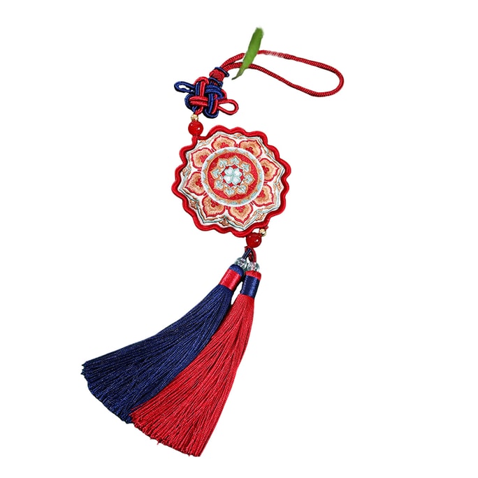 New -Chic Cultural and Creative Gifts Dunhuang Embroidered Gourd Sachet Handy Hanfu Accessories Sachet Mandala Flower Red and Blue 1 Piece
