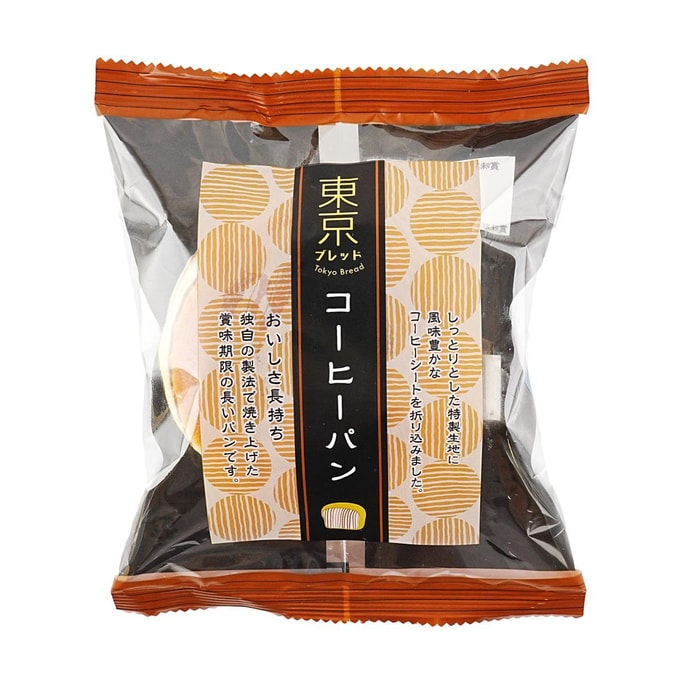 日本TOKYO BREAD东京面包 天然酵母面包 咖啡味 1枚装 70g【早餐必备】