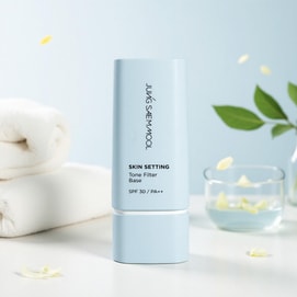 韩国JUNG SAEM MOOL郑瑄茉 水光定妆提亮防晒隔离霜 SPF30 / PA++ 40ml #浅蓝 提亮去黄 修饰暗沉 清凉冷调调色 敏感肌可用