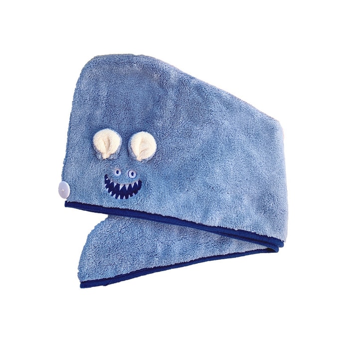 cartoon hair drying cap blue