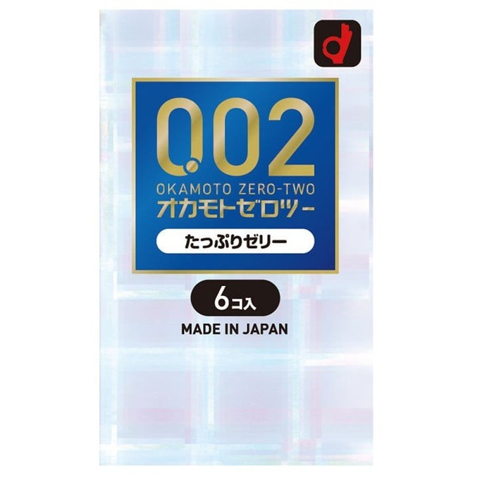 日本OKAMOTO冈本 0.02超薄安全避孕套 #润滑加倍版 6个装