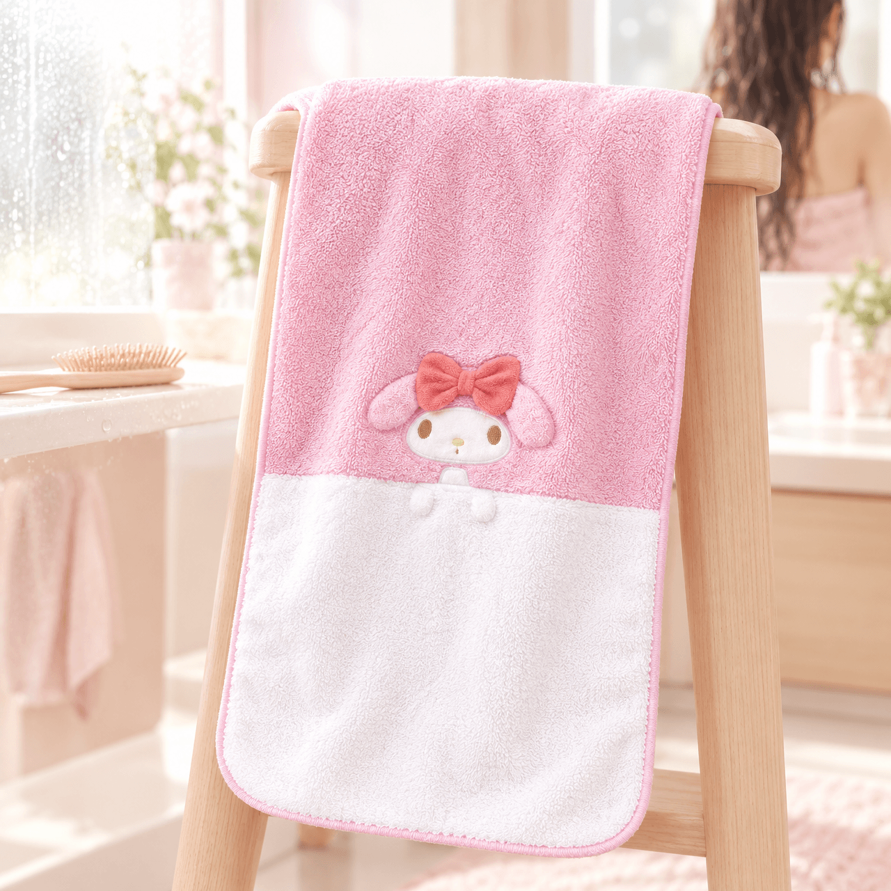 SKATER Sanrio My Melody Microfiber Hair Drying Towel, Ultra