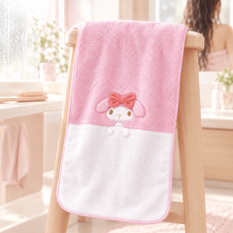 SKATER Sanrio My Melody Microfiber Hair Drying Towel, Ultra
