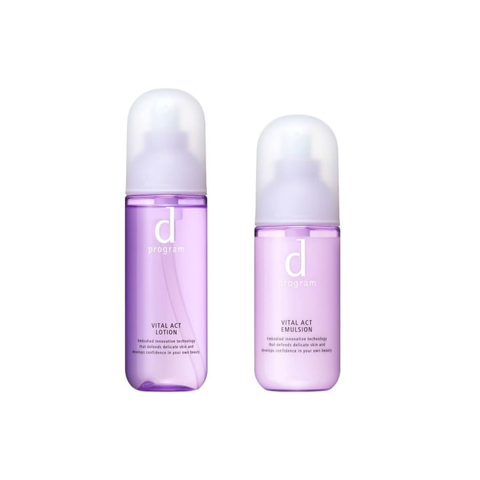 【日本からの直送】SHISEIDO 日本発 d プログラム 筋肉緩和 スカルプティング アンド エラスティック エッセンス ウォーター ローション セット 敏感肌用 引き締めと保湿 ローション (125mL) + ローション (100mL) 【最新パッケージでお届け】