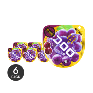 Grape Flavored Jelly Gummy Candy, 1.83 oz *6【6 Pack】