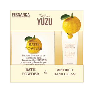 [일본 직배송] 페르난다 유자 핸드크림 & 배스솔트 세트 (선물용) 유자 핸드크림 20g + 배스솔트 40g 2개입