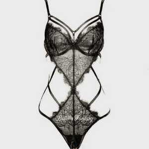 【NEW YORK】Bella’s Fantasy Sexy Lace Lingerie Seductive Cut Out Bodysuit Black One size