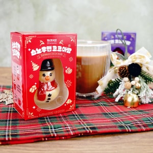 韩国NO BRAND 雪人可可炸弹 棉花糖夹心 热巧克力冲饮 38g【圣诞季冬日暖饮】