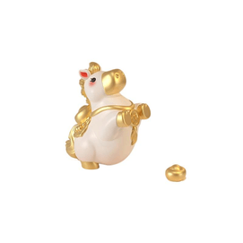 【中国直邮】 万比邻精选 吉祥物生肖小马摆件手机支架桌面装饰品马上有钱公仔礼物白色8.2*10*5.1cm*1个