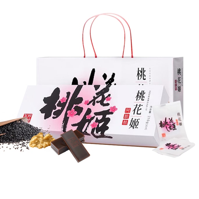Dong'e Ejiao Peach Blossom Cake 210g: Nourish Blood & Beauty Premium Gift for Holidays