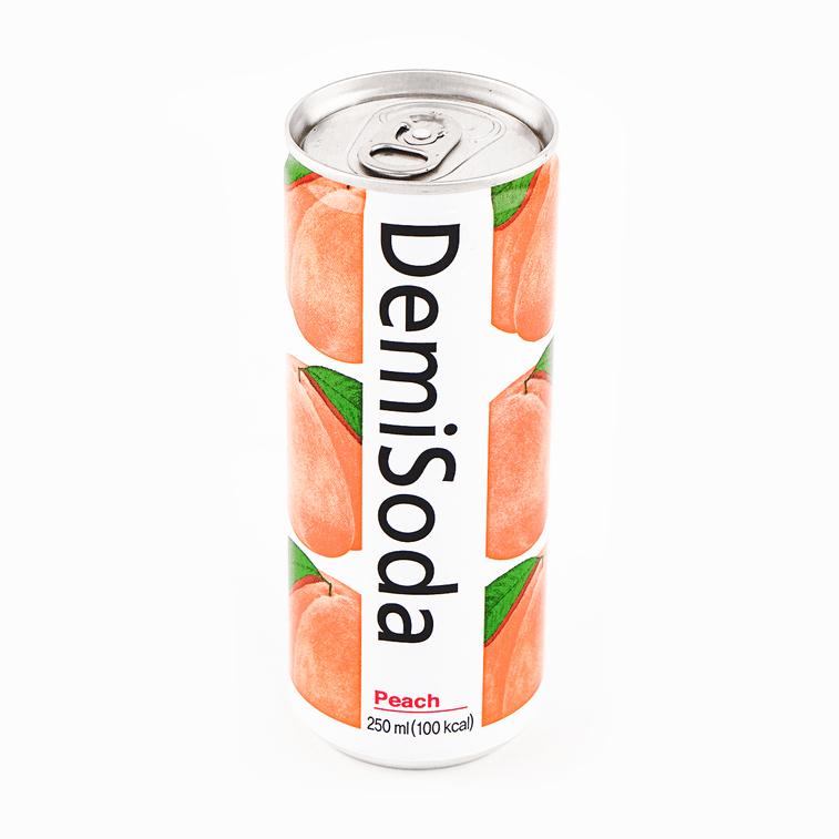 Demi Soda Peach Flavor, 8.5 fl oz 3