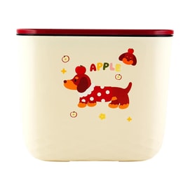 Wall-mounted Trash Can Red Lid Odor-proof No-drill Installation 26*22cm