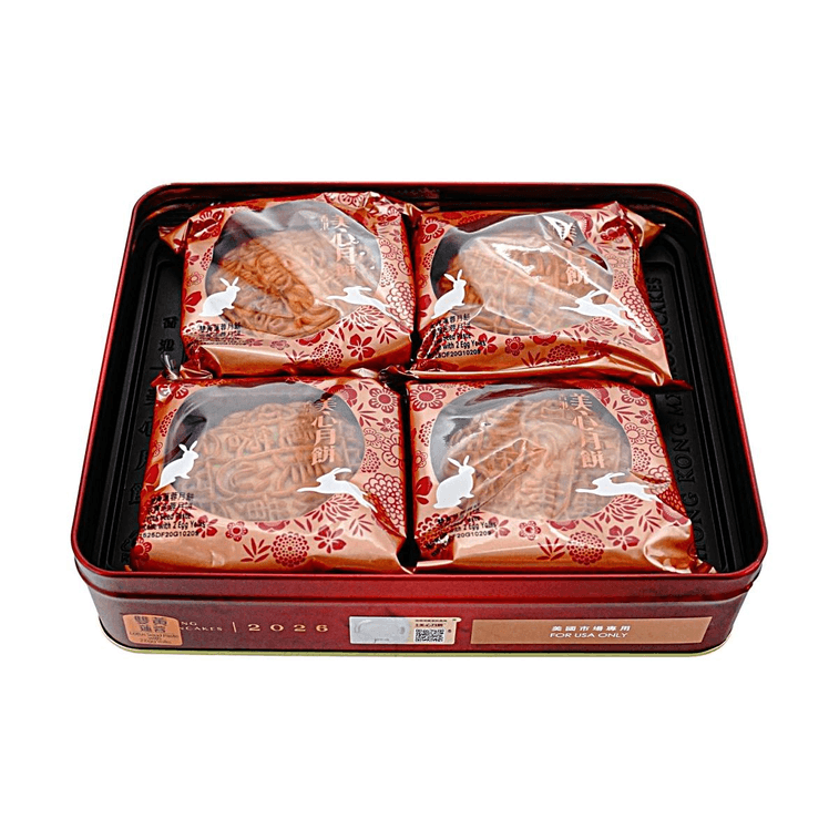 香港美心雙黃蓮蓉月餅禮盒 4枚入 740g【廣式傳統】【現貨】【中秋佳節】 14