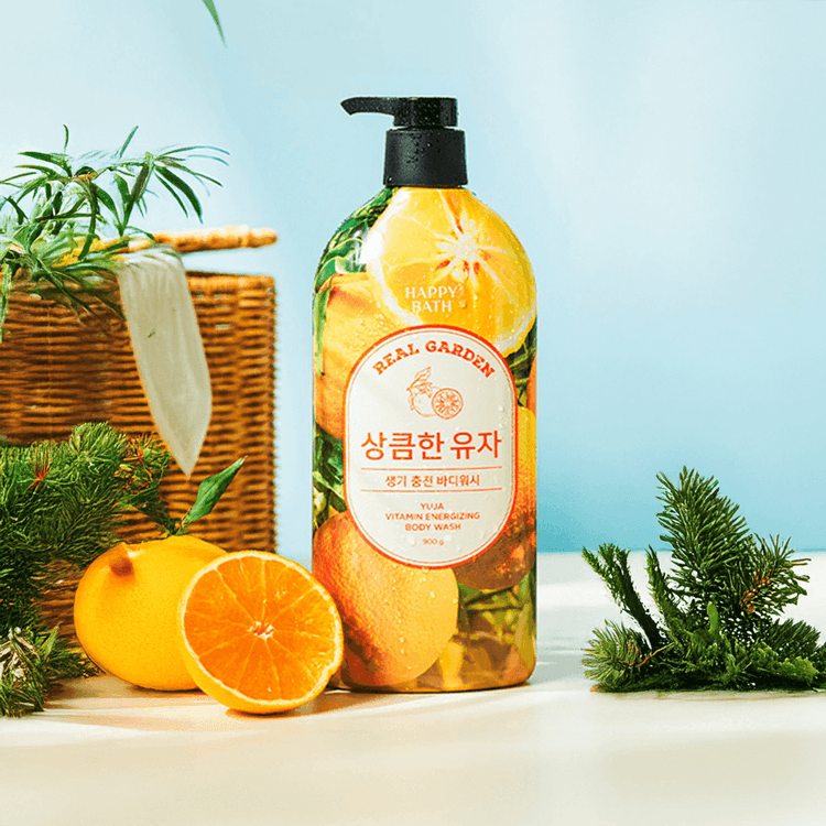 HAPPY BATH Real Garden Refreshing Yuzu Body Wash - Yami.com