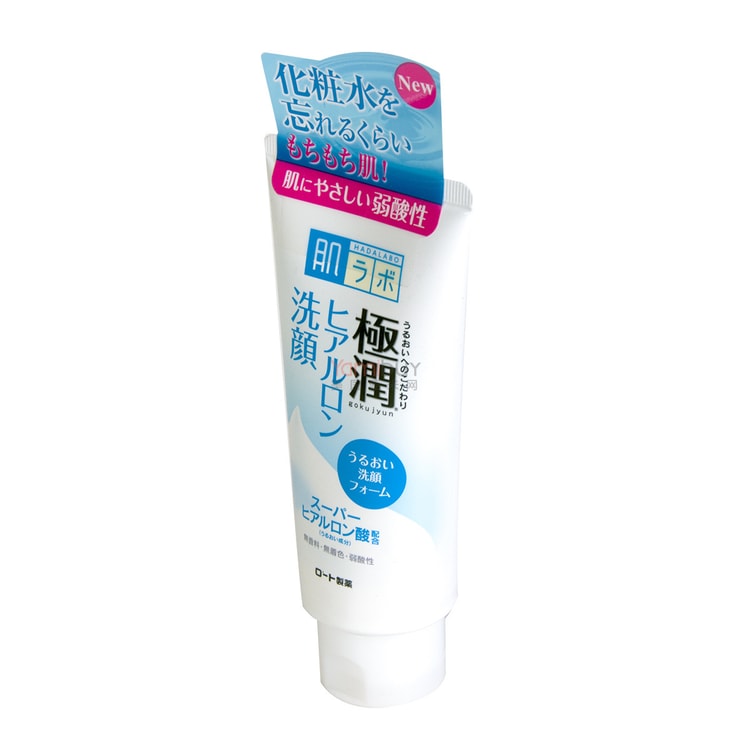 ROHTO HADALABO GOKUJYUN New Hadalabo Hyaluronic Face Wash, 3.53 oz