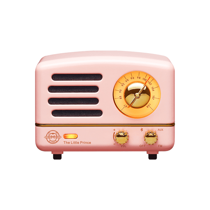 MUZEN猫王 音响小王子蓝牙音箱收音机便携式 家用音响小 小型复古设计 无线蓝牙 送礼甄选 粉色