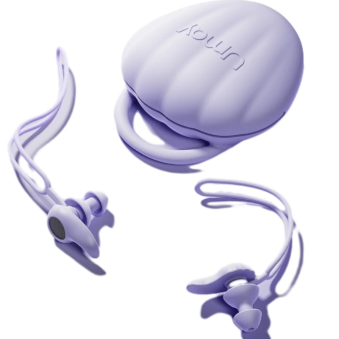 【Expédition directe de Hong Kong】 Bouchons d'oreilles de natation Yami*2+Boîte*1 Violet mystère Prévention de l'otite moyenne