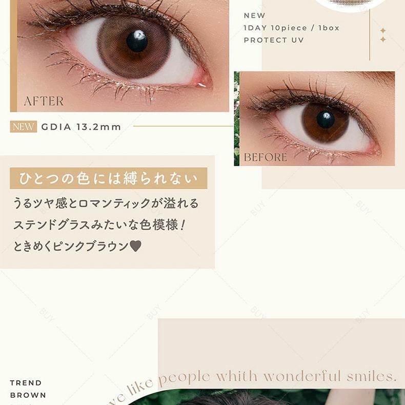 【日本美瞳/日本直郵】Lemieu 日拋美瞳 Real Brownie 布朗棕「褐色系」10片裝 度數-1.00(100)預定3-5天 DIA:14.2mm | BC:8.6mm