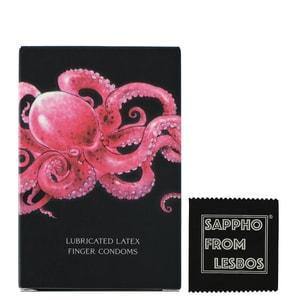 SAPPHOFROMLESBOS 싱귤래리티 핑거 슬리브 (히알루론산 윤활제 함유), 성인 여성용 섹스 토이, 레즈비언 발렌타인데이 필수품, 1박스 (12개입)