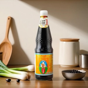 泰国HEALTHY BOY 有机黑豆酱油 橙标 960g【炒菜凉拌菜生抽】