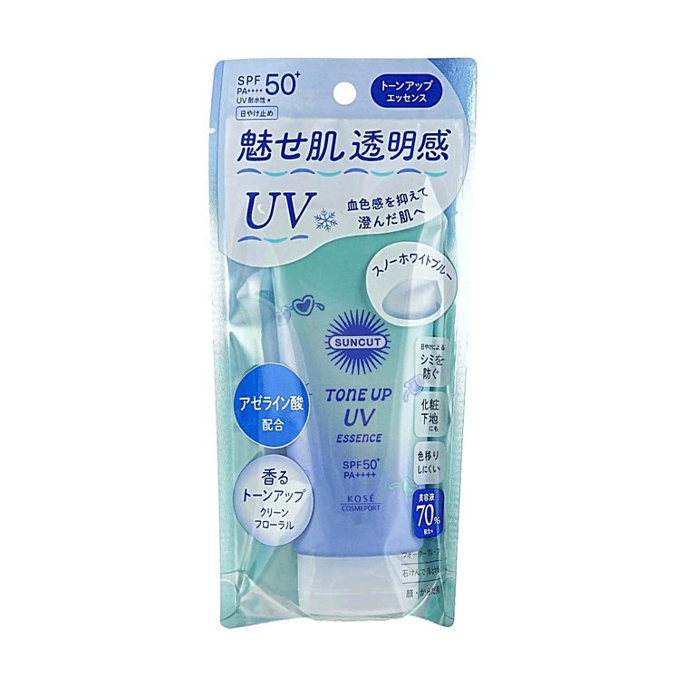 サンカット トーンアップ UV エッセンス SPF50+ PA++++ 80g #スノーホワイトブルー【美白・ウォータープルーフ】 3