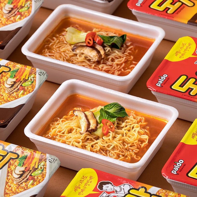 Korea imported paldo instant noodles beef & kimchi bowl noodles 86g*2Pack ramen noodles and instant food 3