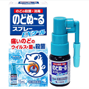 [일본에서 온 다이렉트 메일] 고바야시제약 편도선 스프레이 인후염, 쉰 목 붓기 스프레이 상쾌함 15ml