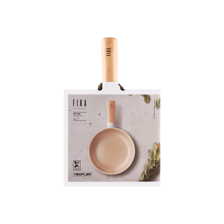 Fika 7인치 베이비 웍 팬 (나무 손잡이, 18cm) 3