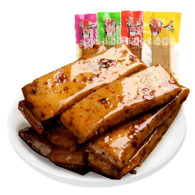  張飛 勁道豆乾 四川特產手磨豆乾豆腐乾(含4種口味)500g*1袋