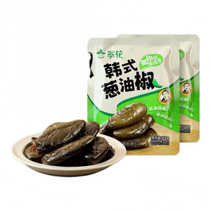 Cuìhuā Korean-style Scallion Oil Chili Pickles, Northeastern Spicy Side Dish, Chili Salty Vegetables 200g*1 bag